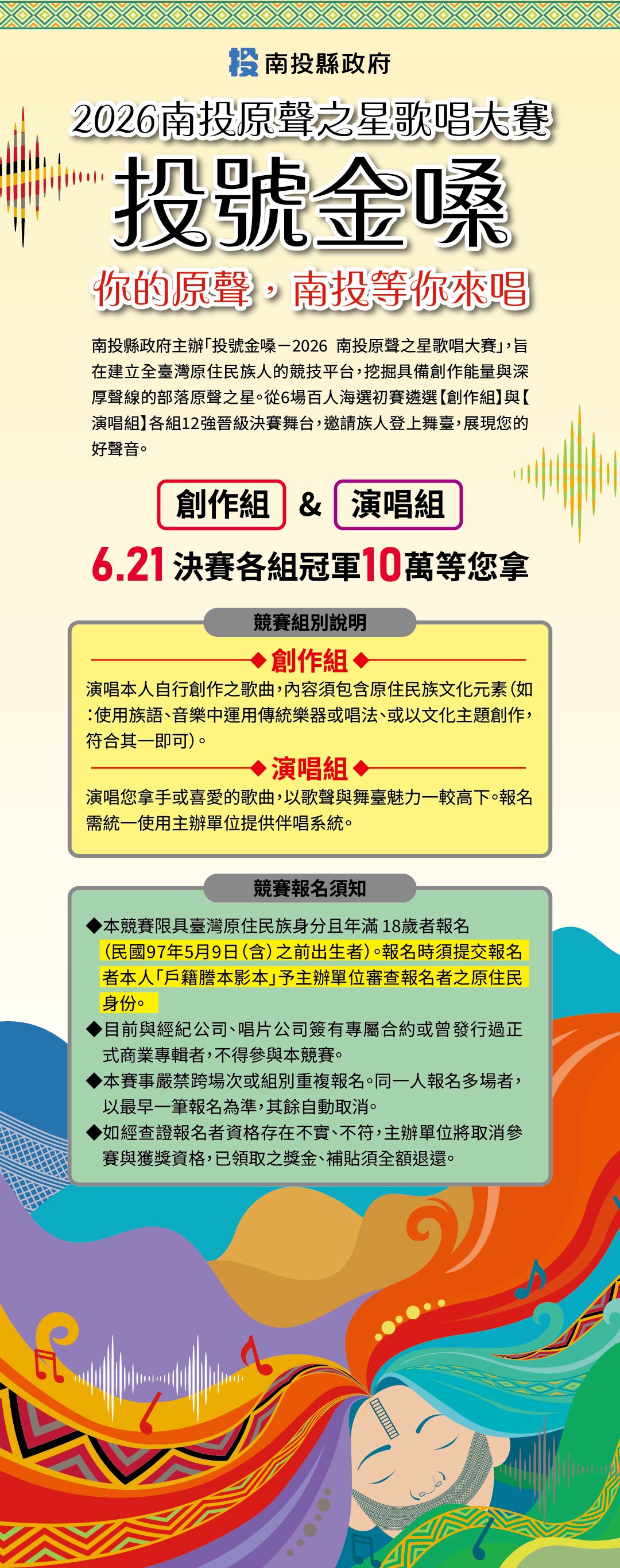 2026南投原聲之星 - 投號金嗓